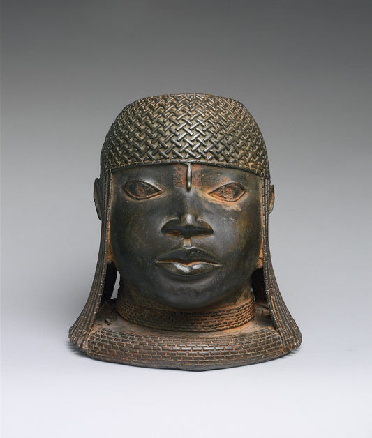 Benin Bronze, Edo artist, oba head, Metropolitan Museum of art